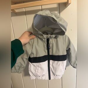 Little Bipsy Fern color block windbreaker! Fleece lined- size 6-12 months GUC